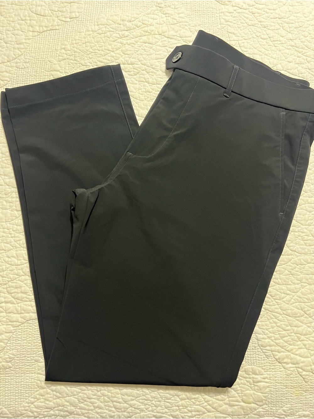 Greyson Golf Pants Mens Size 35 x 29 Black Flat Front Performance Stretch # 634